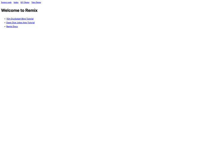 screenshot of Demo Remix Unstable Vite Cloudflare Workers