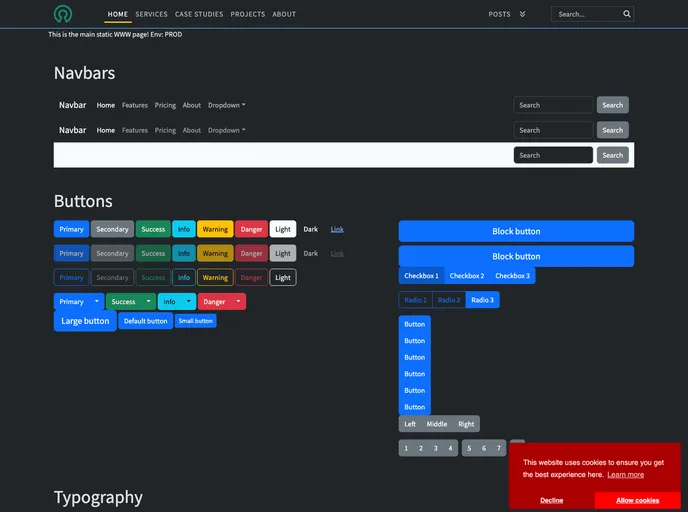 screenshot of Jamstack Eleventy Custom