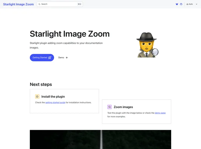 Starlight Image Zoom screenshot