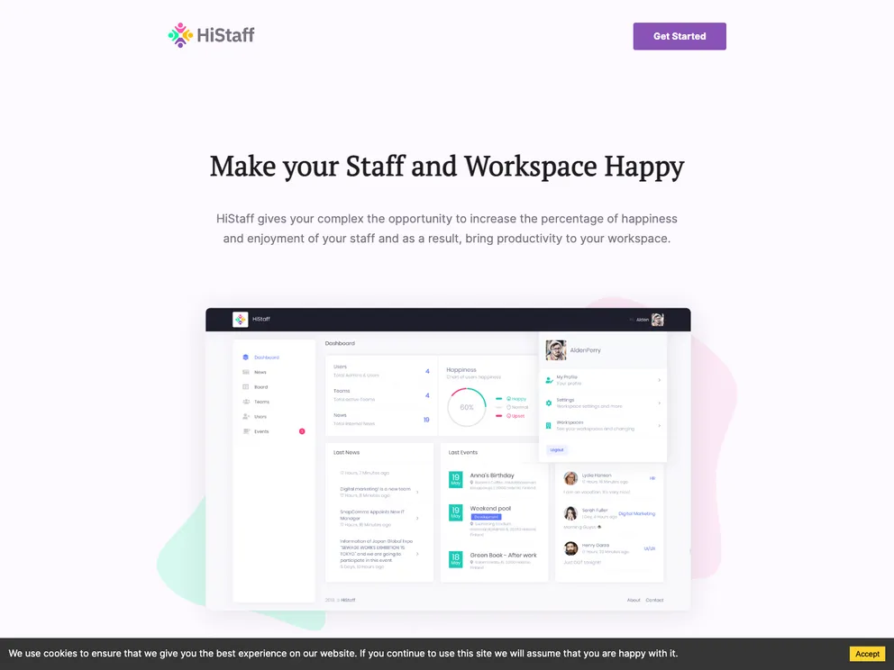 screenshot of Website Static