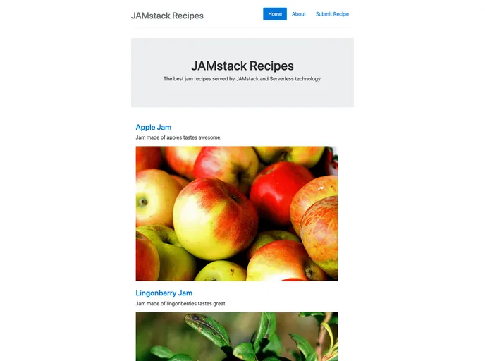 screenshot of Jamstack