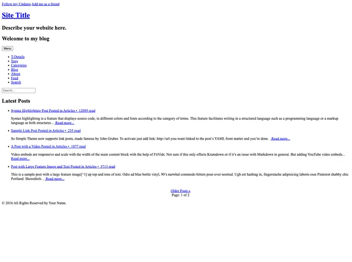 screenshot of Jekyll HMFAYSAL Theme
