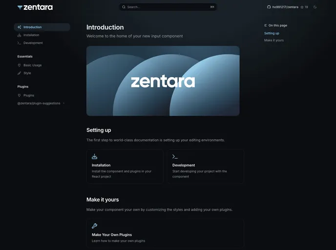 screenshot of Zentara