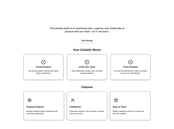 screenshot of Collabify Project Manager