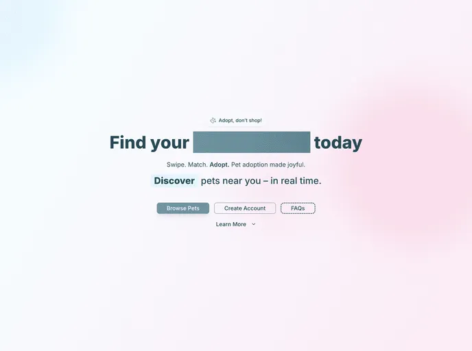 screenshot of PetSwipe Match App