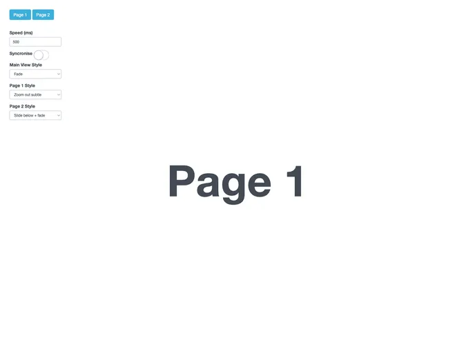 screenshot of Angular UI Router Anim In Out