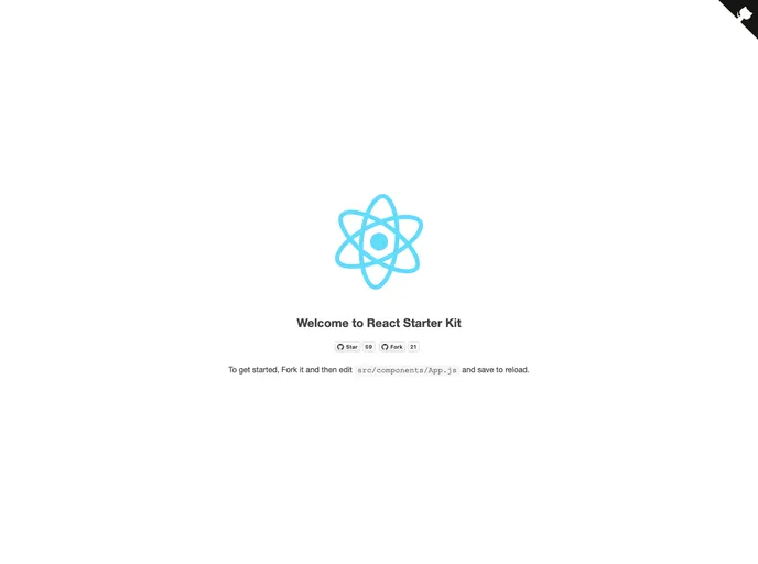 screenshot of React Starter Kit