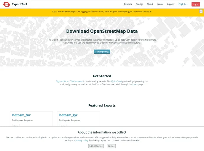 Osm Export Tool screenshot
