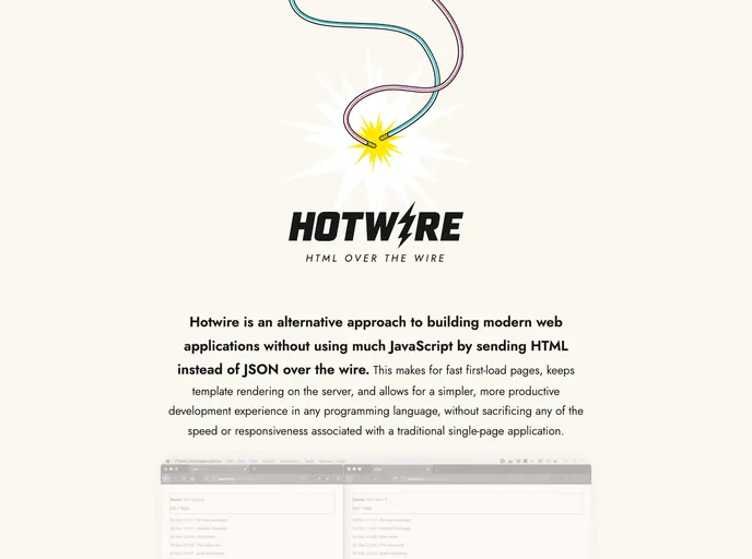 screenshot of Hotwire Rails
