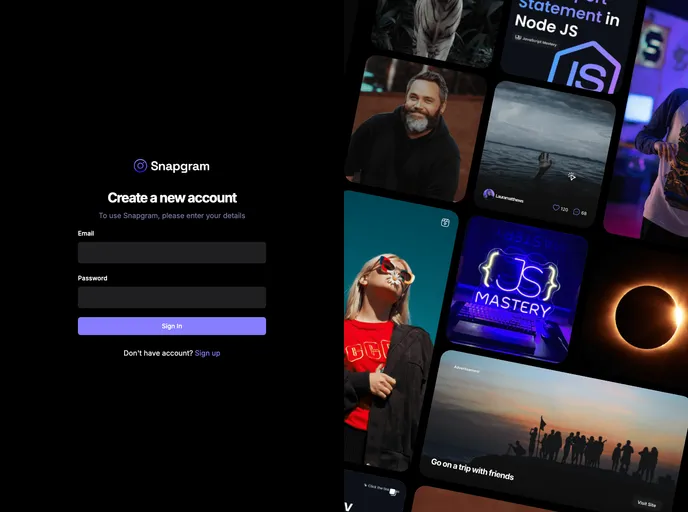 screenshot of Snapgram