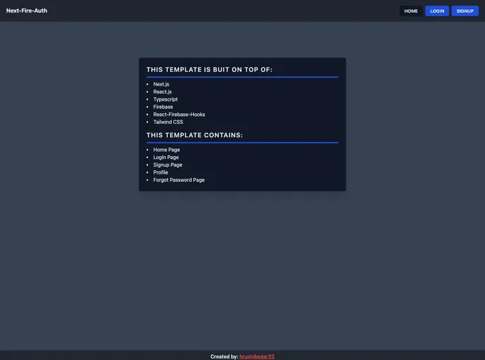Next Fire Auth screenshot