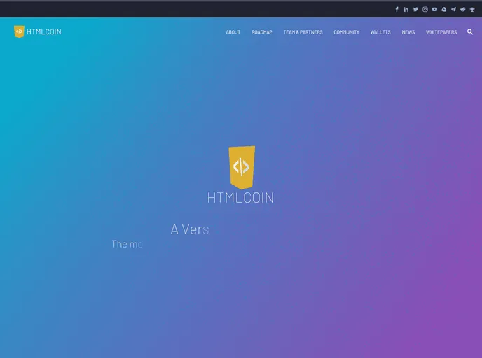 screenshot of HTMLCOIN