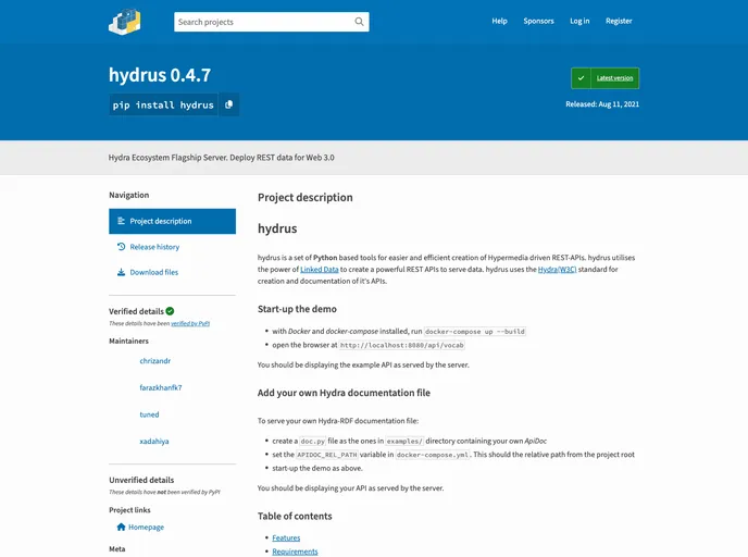 screenshot of Hydrus