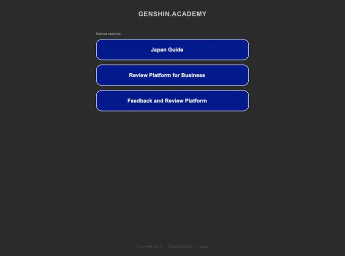 screenshot of Genshin.academy