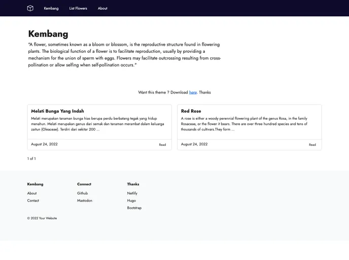 screenshot of Kembang