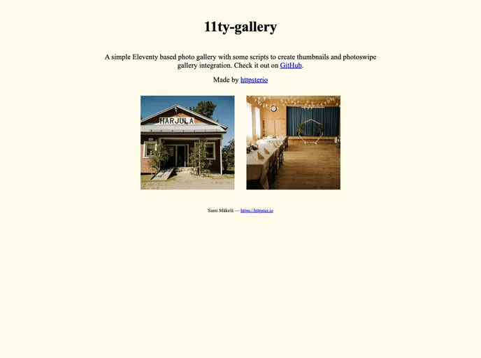 screenshot of 11ty Gallery