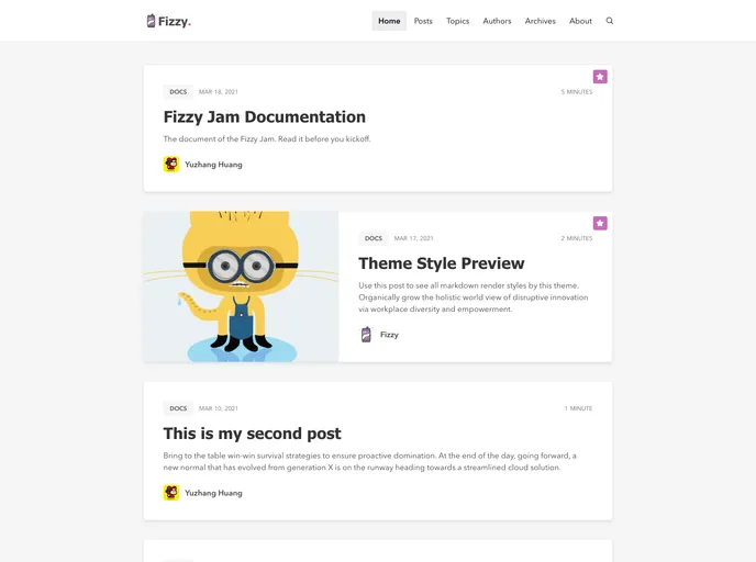 screenshot of Fizzy Jam