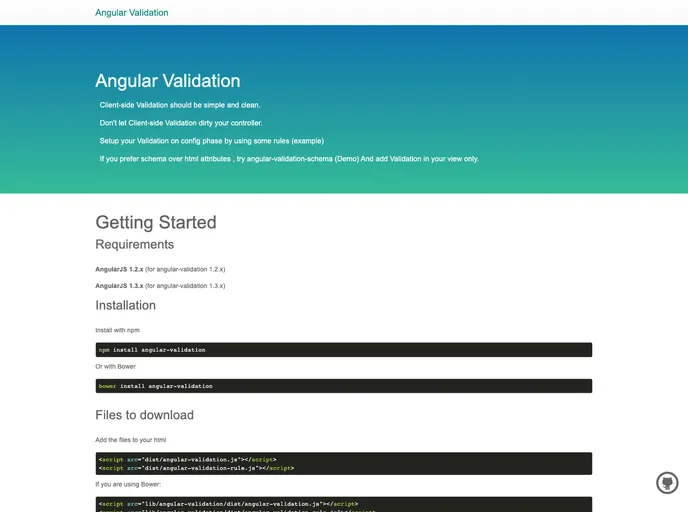 screenshot of Angular Validation