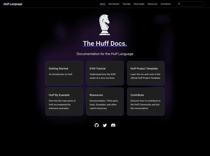 screenshot of Huff Docs
