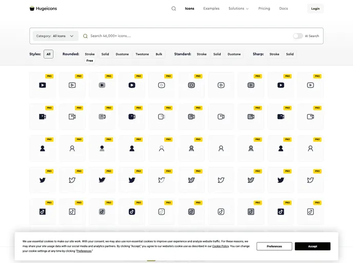 Hugeicons React screenshot