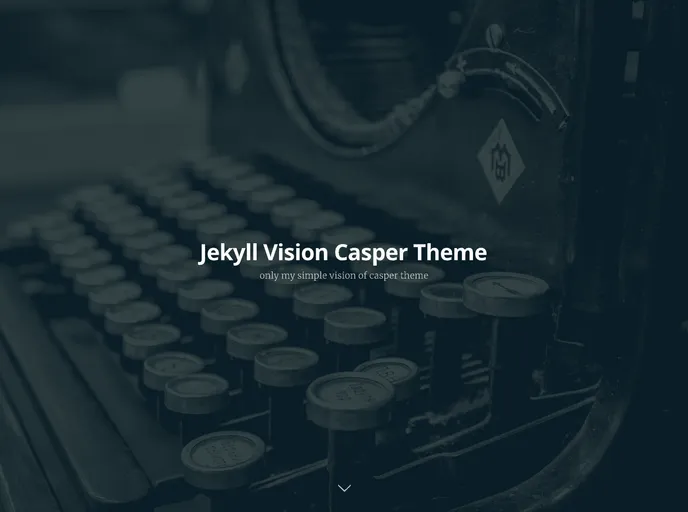 screenshot of Jekyll Vision Casper Theme
