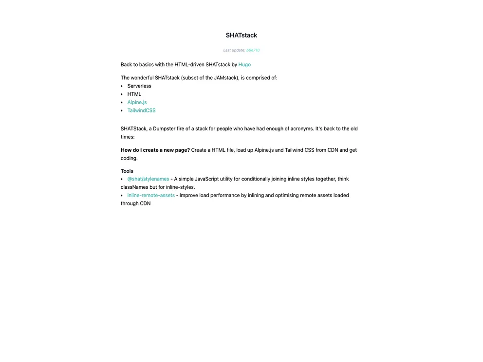 screenshot of Shatstack