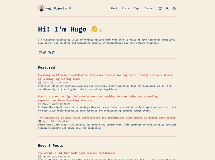 screenshot of Hugo.im Gastby