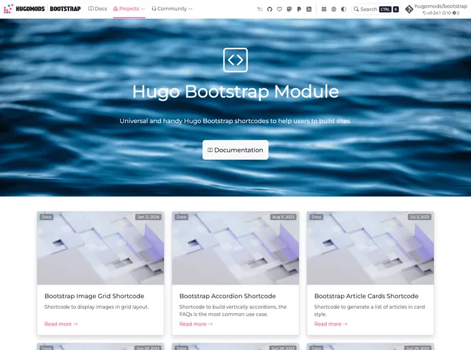 screenshot of Bootstrap