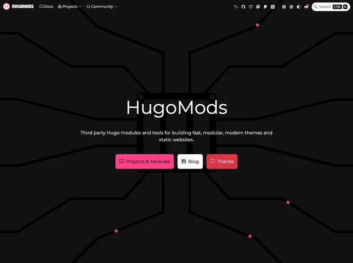 screenshot of Hugopress