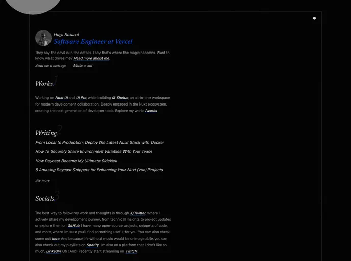 screenshot of Hr Folio