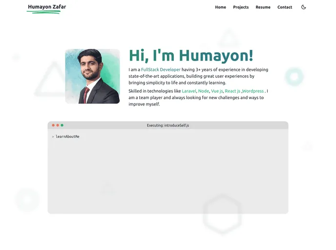 screenshot of Portfolio