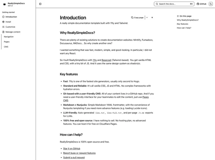 Reallysimpledocs screenshot