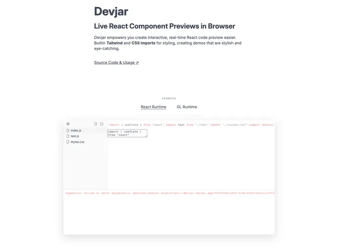 Devjar screenshot