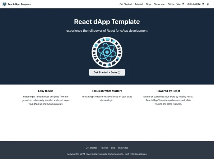 Vite React Dapp Template screenshot