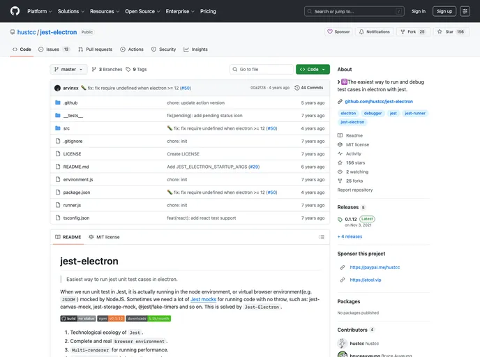 Jest Electron screenshot
