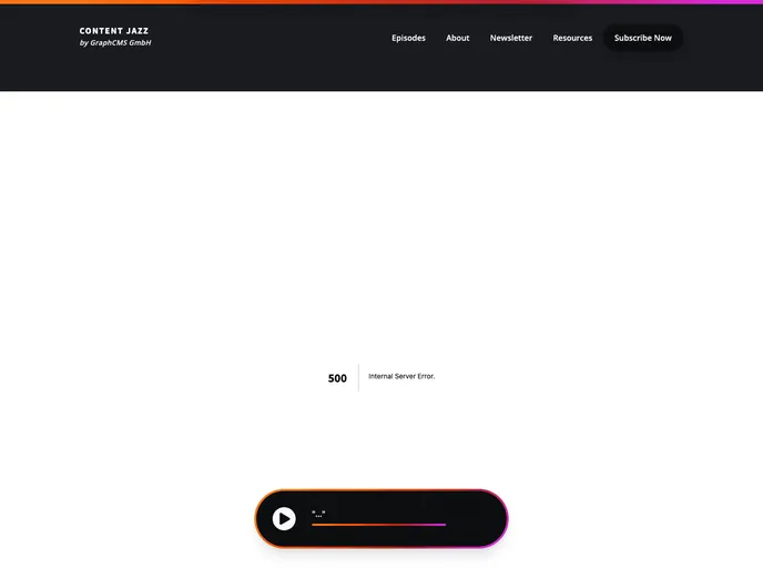 screenshot of Nextjs Graphcms Podcast Starter