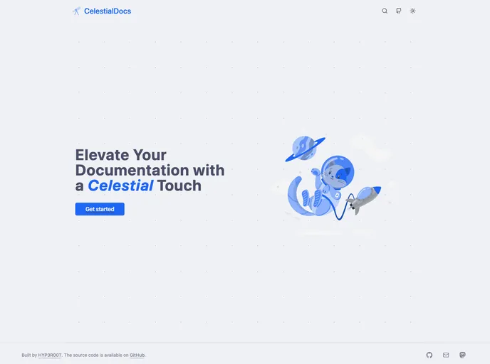 screenshot of CelestialDocs
