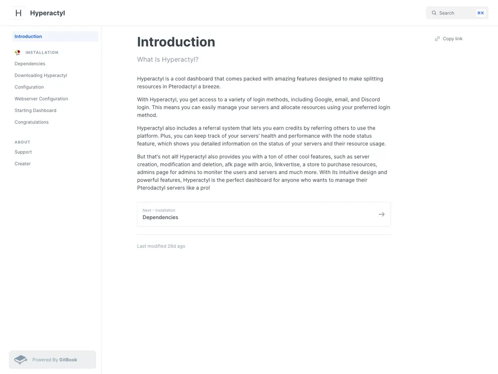 screenshot of Hyperactyl