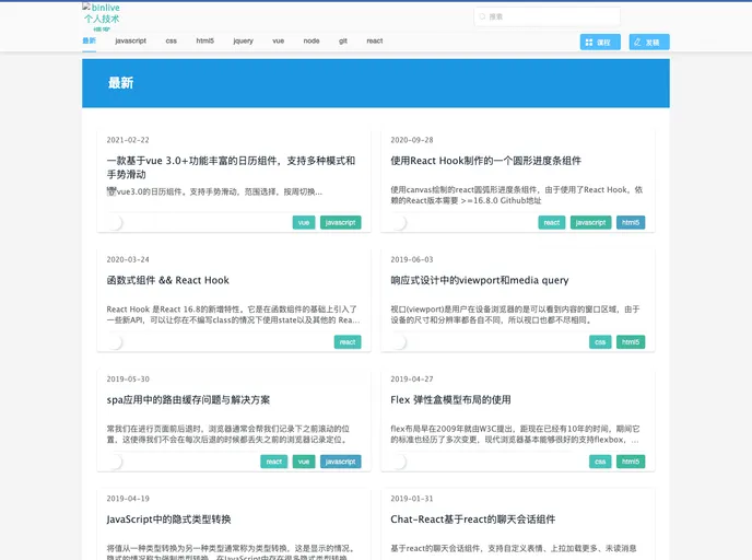 screenshot of My Blog