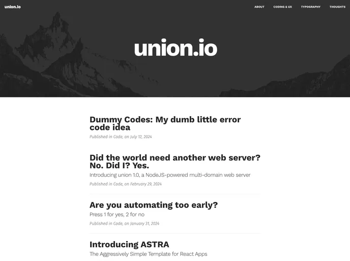 screenshot of Unionjkl