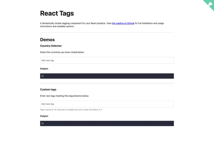 React Tags