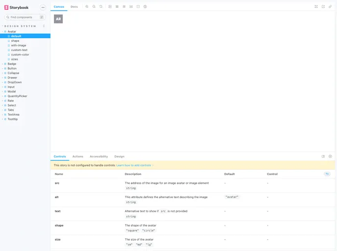 screenshot of Artemis UI