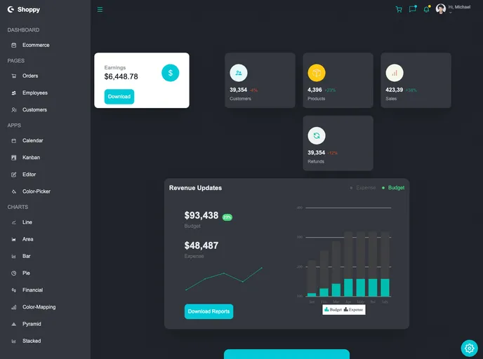 React Admin DashBoard screenshot