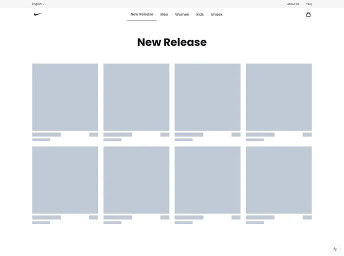 screenshot of Shoes Commerce