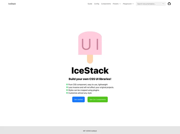 screenshot of Icestack