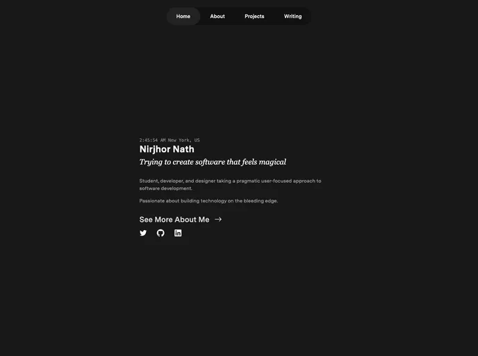 screenshot of Portfolio Astro