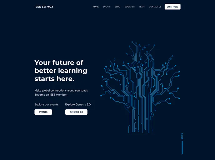 screenshot of Website