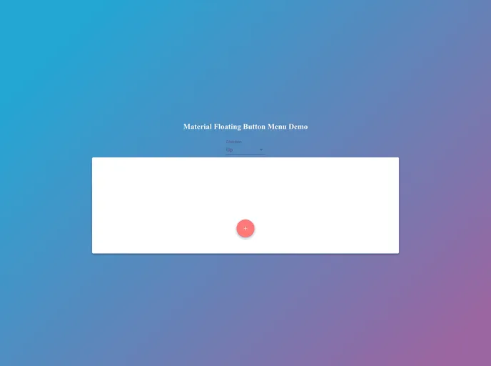 screenshot of React Floating Button Menu