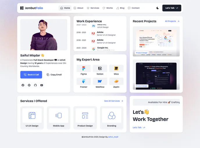 Jembutfolio screenshot