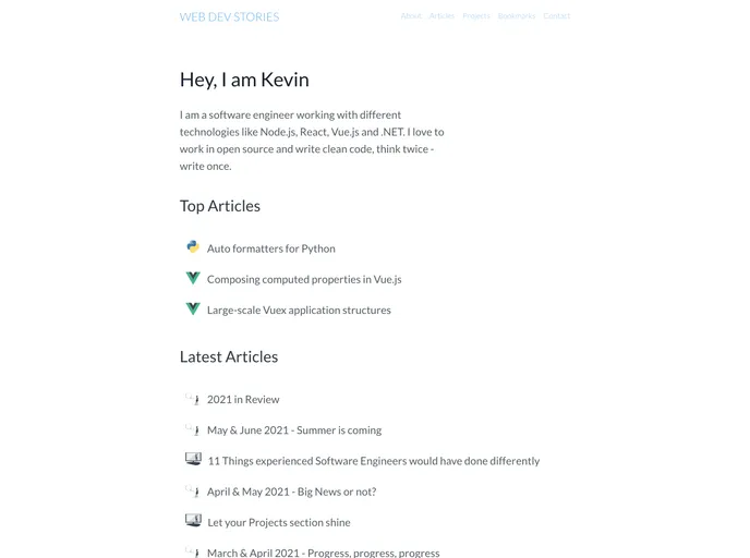 Personal Site screenshot